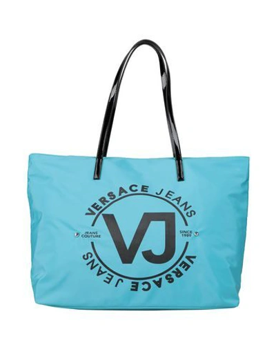 Shop Versace Jeans Handbag In Azure