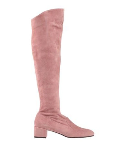 Shop L'autre Chose Knee Boots In Pastel Pink
