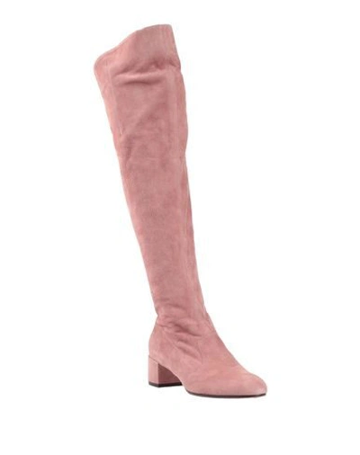 Shop L'autre Chose Knee Boots In Pastel Pink