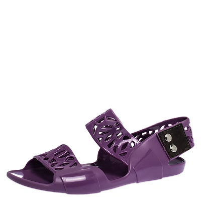 Pre-owned Marni Purple Jelly Slingback Sandals Size 36