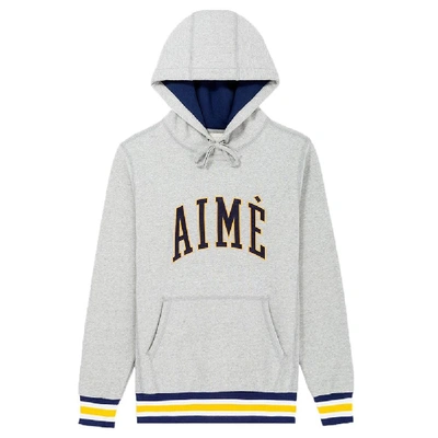 Shop Aimé Leon Dore Terry Collegiate Hoodie In Grey