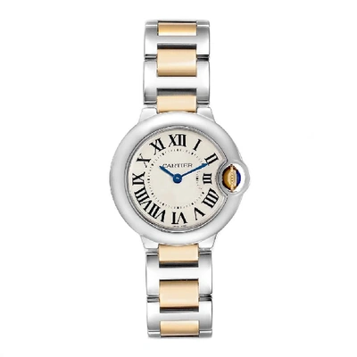 Shop Cartier Ballon Blue Steel 18k Yellow Gold Ladies Watch W69007z3 Box In Not Applicable