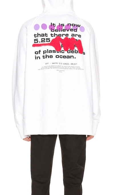 Shop Off-white Ocean Debris Hoodie In White