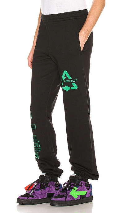 Shop Off-white Universal Key Slim Sweatpant In Black & Mint