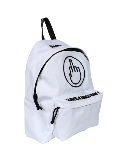 Shop Vetements Have A Nice Day Backpack In White