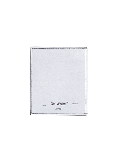 Shop Off-white Seasonal Logo Cardholder In Silver