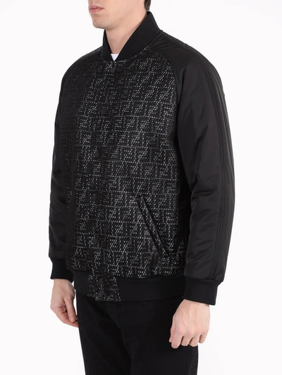 Shop Fendi Ff Logo Bomber Jacket