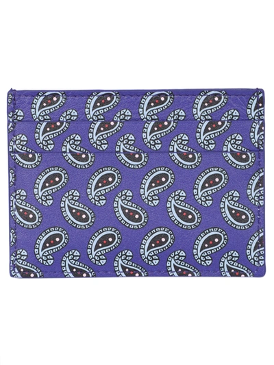 Shop Balenciaga Paisley Print Card Holder In Purple