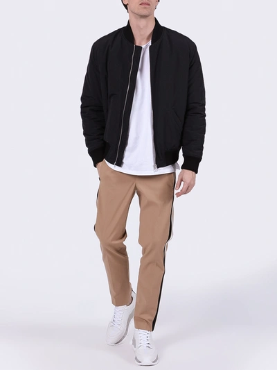 Shop Loewe Black Daisy Bomber Jacket