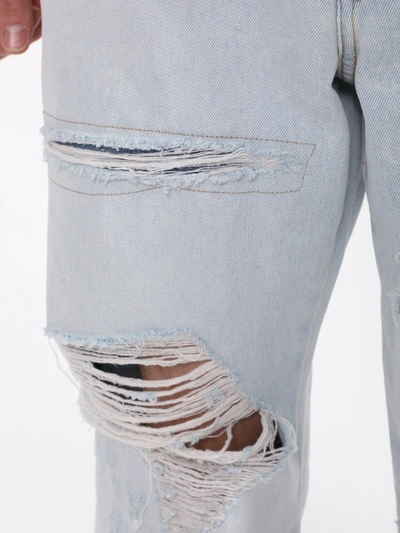 Shop Off-white Patch Ripped Jeans