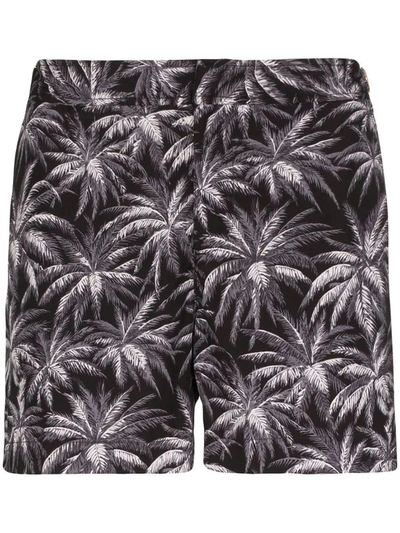 Shop Orlebar Brown Palm Tree Print Swim Shorts In Multicolor