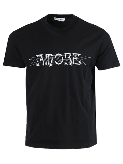Shop Givenchy Dark Amore Logo T-shirt Black