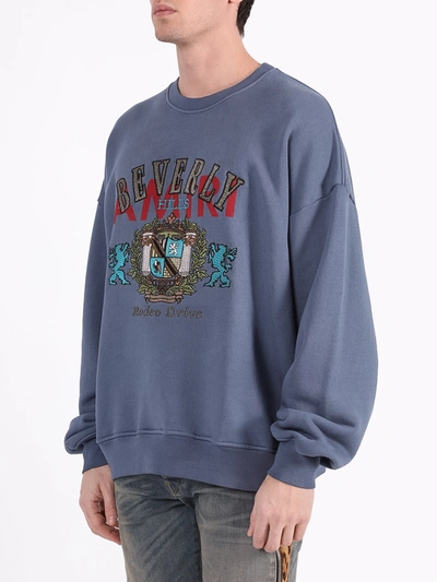 Shop Amiri Blue Beverly Hills Crewneck