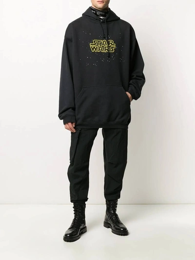 Shop Vetements X Star Wars Logo Hoodie