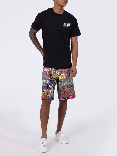 Shop Neil Barrett Over-sized Multicolored Shorts