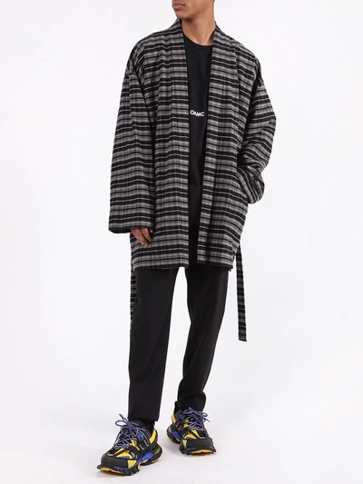 Shop Balenciaga Check Pajama Jacket