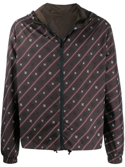 Shop Fendi Karligraphy Reversible Jacket Brown