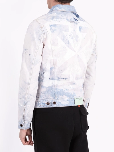 Shop Off-white Bleached Arrow Jean Jacket