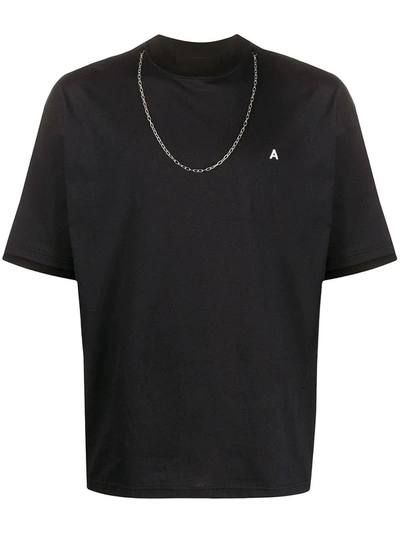 Shop Ambush Chain Detail Crewneck T-shirt In Black