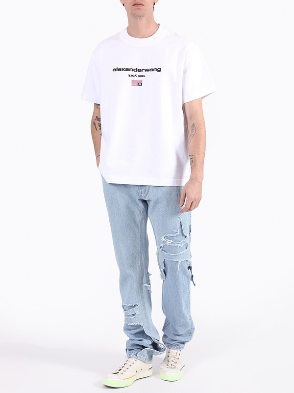raf simons double layer jeans