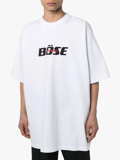 Shop Vetements Bose Logo T-shirt White