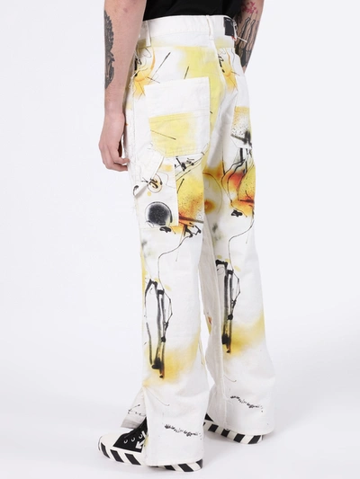 Shop Off-white Futura Abstract Carpenter Jeans