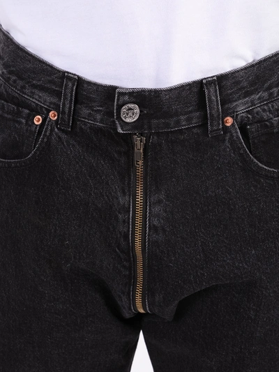 Vetements Contrasting Crotch Zipper Jeans | ModeSens