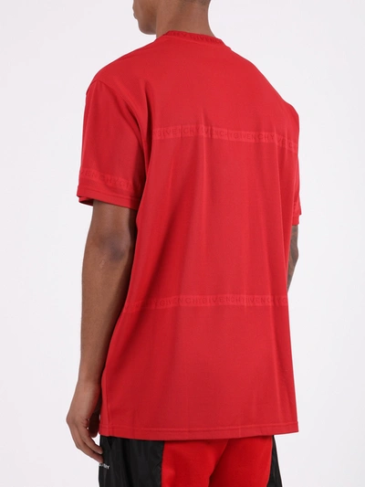 Shop Givenchy Over-sized Tonal Logo T-shirt Red