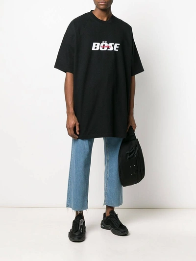 Shop Vetements Bose Logo T-shirt In Black