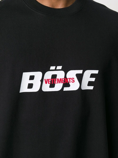 Shop Vetements Bose Logo T-shirt In Black