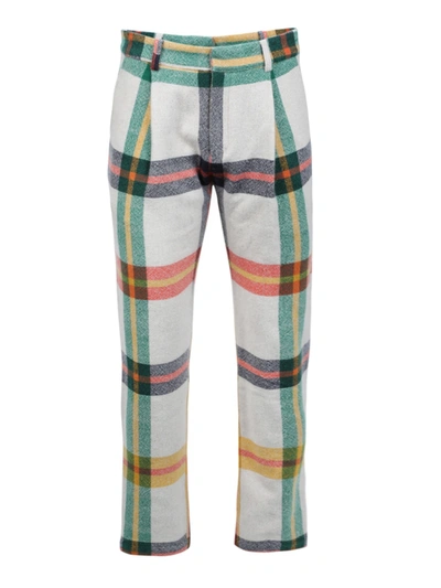 Shop The Elder Statesman Tartan Pleat Cali Trousers