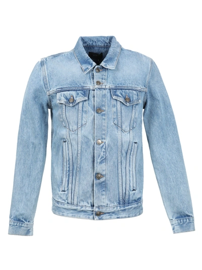 Shop Alanui Cashmere Patch Denim Jacket