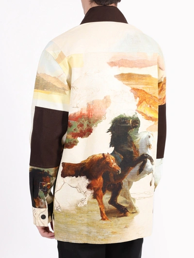 Shop Acne Studios Osmar Horse-print Shirt In Brown