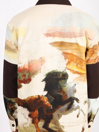 Shop Acne Studios Osmar Horse-print Shirt In Brown