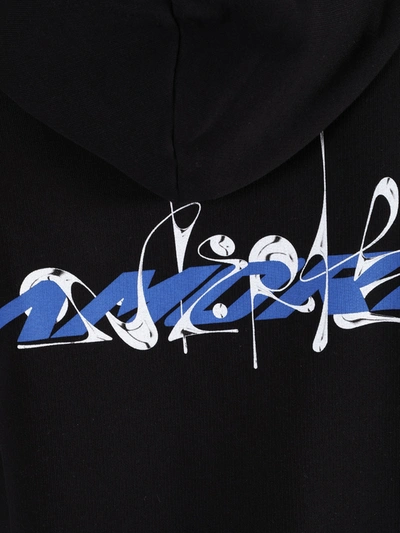 Shop Givenchy Paris Logo Drawstring Hoodie In Black