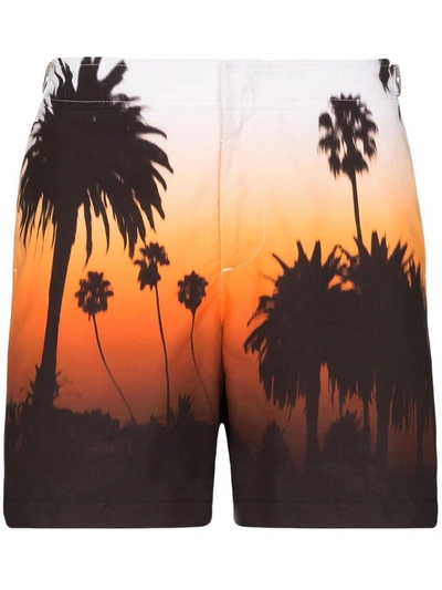 Shop Orlebar Brown Sunset Silhouette Swim Shorts In Multicolor