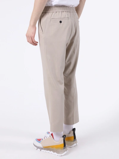 Shop Ami Alexandre Mattiussi Cropped Elasticized Pants In Neutral