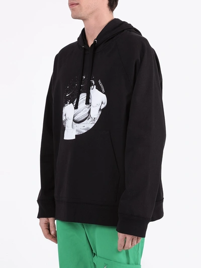 Shop Valentino Black And White Soul Planets Hoodie