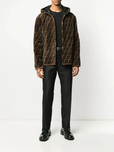 Shop Fendi Reversible Leather & Shearling Jacket