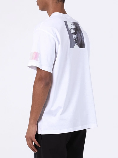 Shop Burberry White Montage Print T-shirt