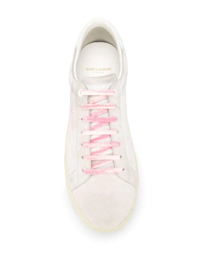 Shop Saint Laurent Sl/06 Low-top Sneakers White And Pink