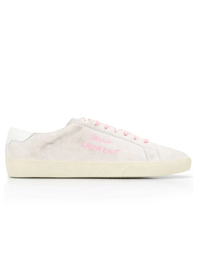 Shop Saint Laurent Sl/06 Low-top Sneakers White And Pink