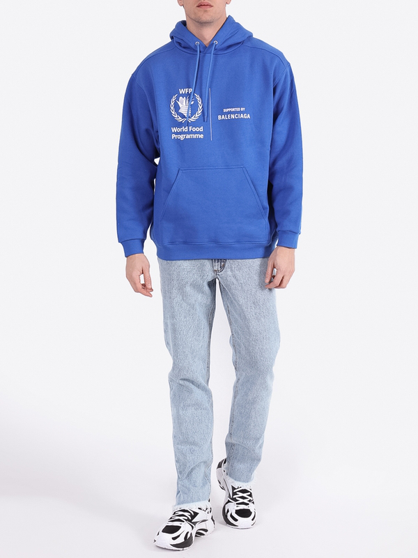 blue balenciaga hoodie
