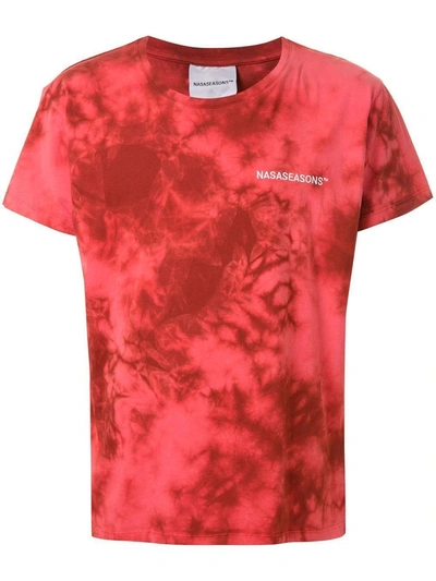 Shop Nasaseasons Red Tie-dye Logo T-shirt