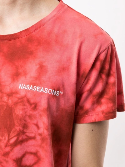 Shop Nasaseasons Red Tie-dye Logo T-shirt