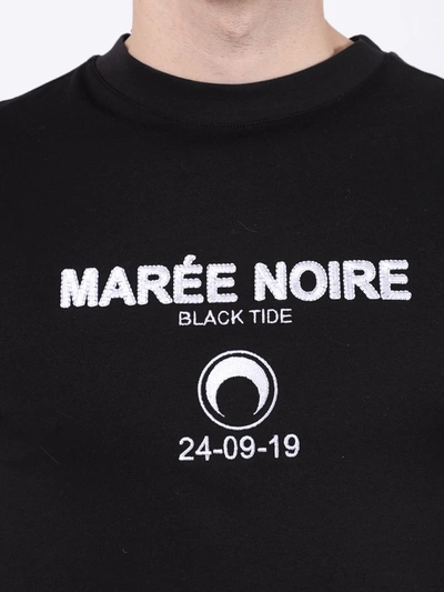 Shop Marine Serre Graphic Tide Logo T-shirt In Black