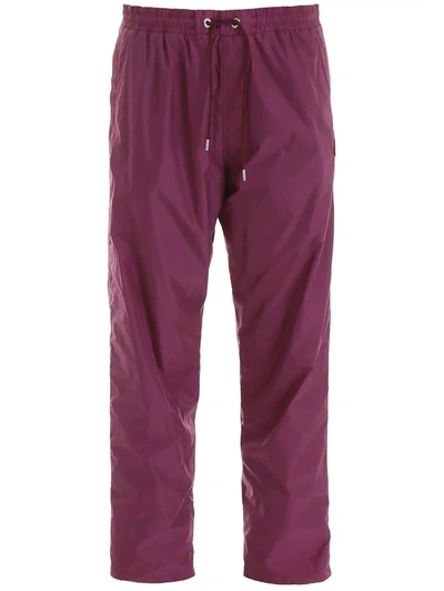 Shop Moncler Purple Drawstring Joggers