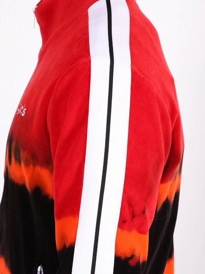 Shop Palm Angels Tie-dye Bomber Jacket In Red