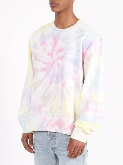 Shop Amiri Tie-dye Long-sleeve Sweatshirt In Multicolor