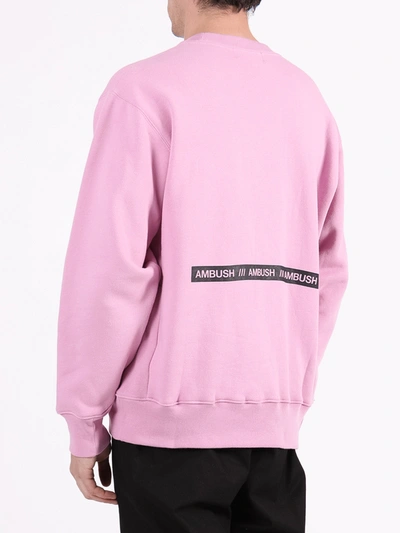 Shop Ambush Pink Crew-neck Sweatshirt
